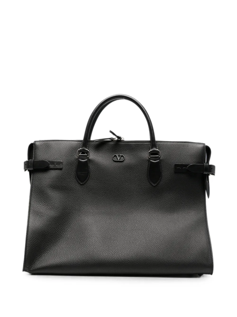 Valentino Garavani Antibes pebbled leather holdall bag - Nero