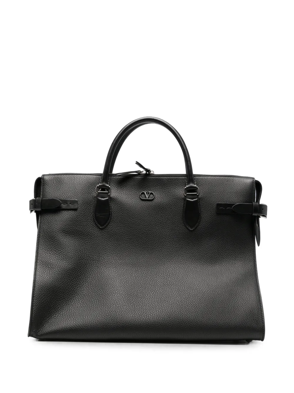 Valentino Garavani Antibes pebbled leather holdall bag - Schwarz