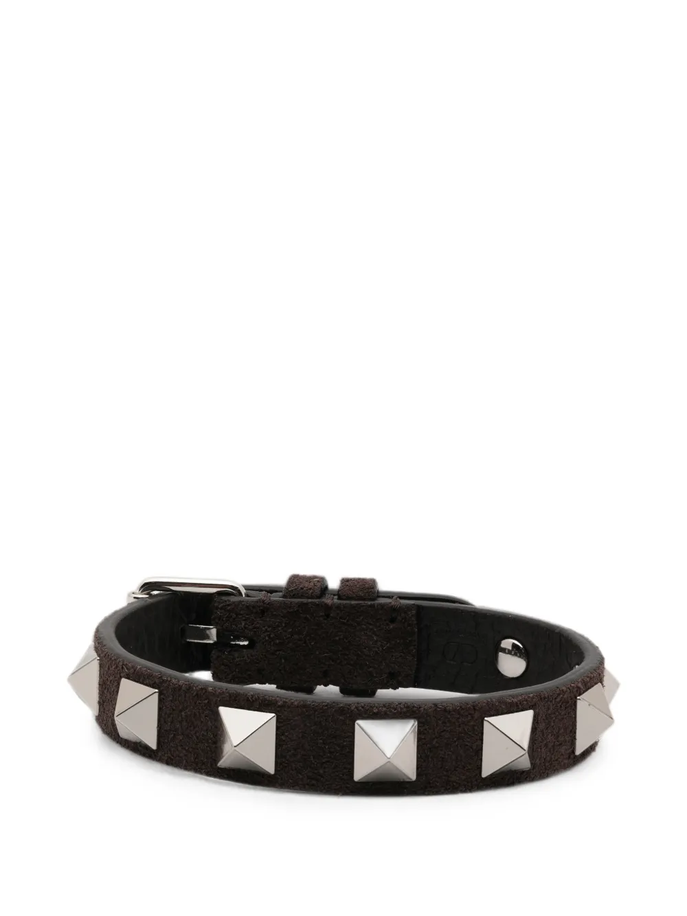 Valentino Garavani Rockstud suede bracelet - Marrone