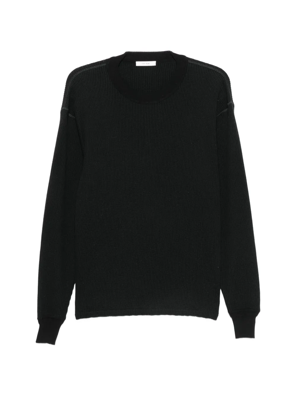 The Row Masaki waffle-knit sweater - Nero
