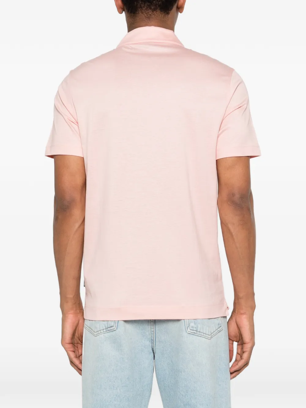 BOSS Poloshirt met rits Roze