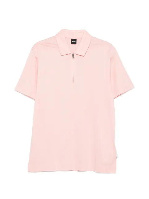 BOSS zip-up polo shirt