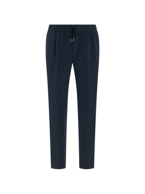 Boggi Milano City drawstring linen trousers