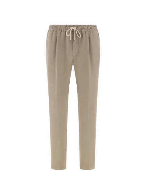 Boggi Milano City drawstring linen trousers