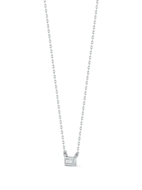 Mateo diamond baguette platinum necklace
