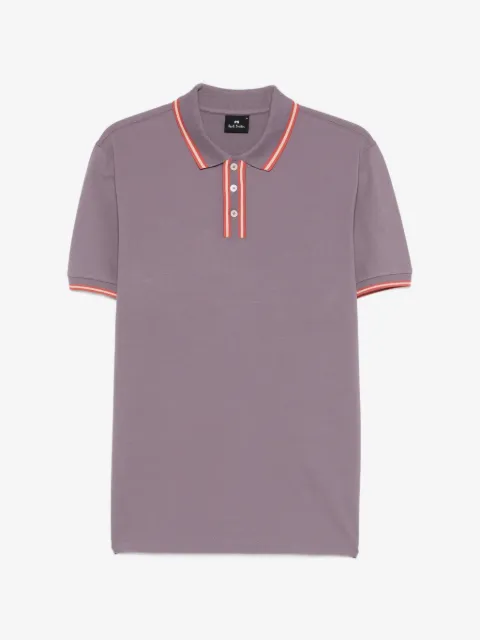 Paul Smith striped trim polo shirt