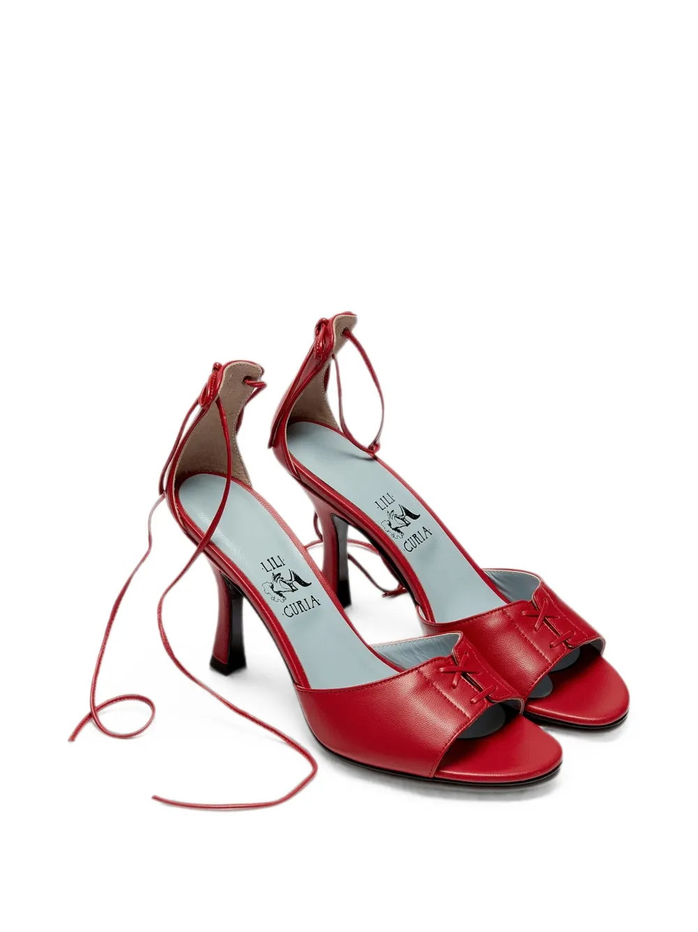 LILI CURIA Dita lace-up sandals Rood