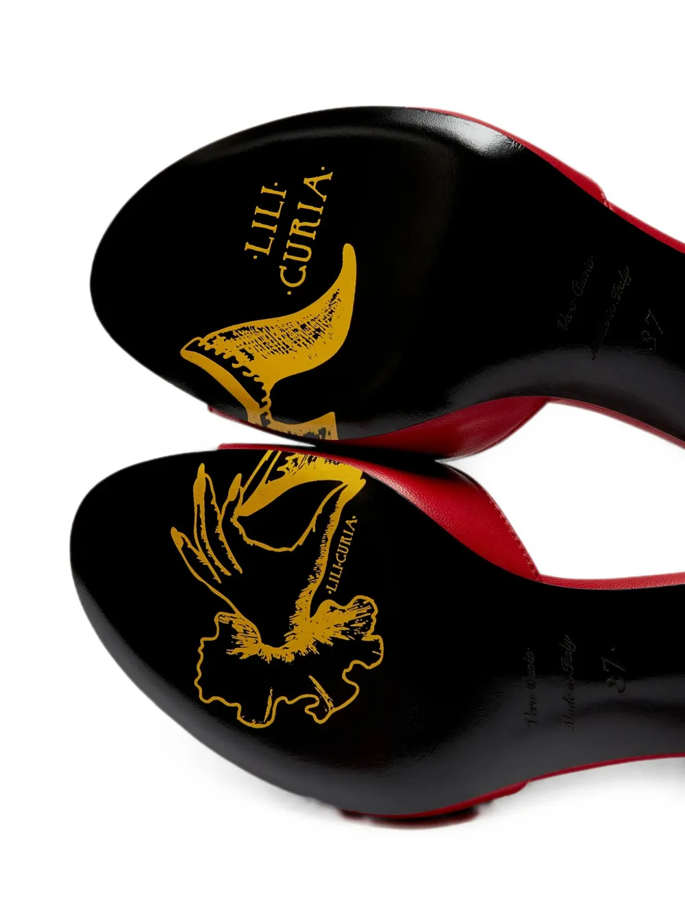 LILI CURIA Dita lace-up sandals Rood