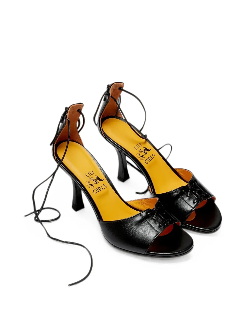 LILI CURIA Dita ankle-tie sandals Zwart