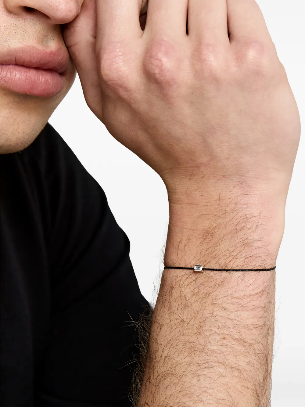 Mateo Diamond Bracelet in Black, view 3