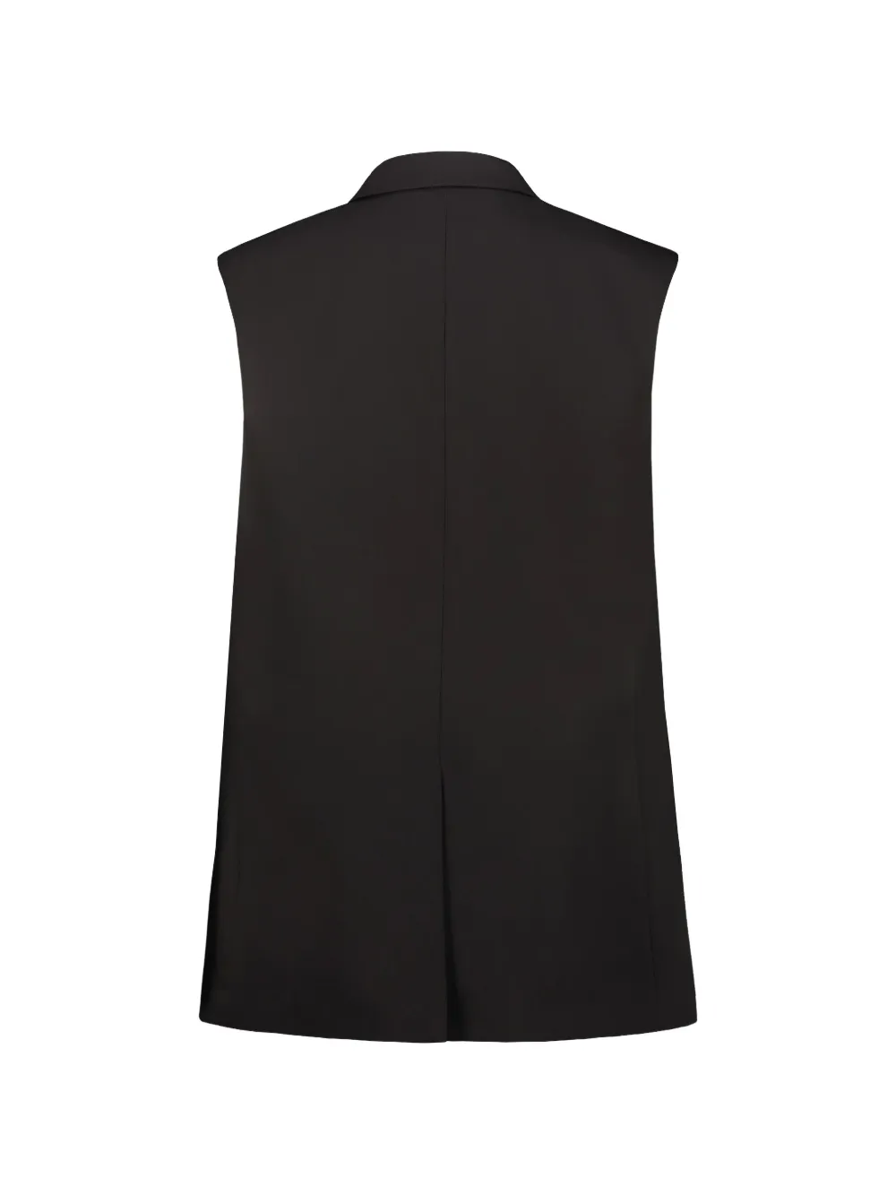  Drhope Shawl-collar Sleeveless Blazer Vest - Black 