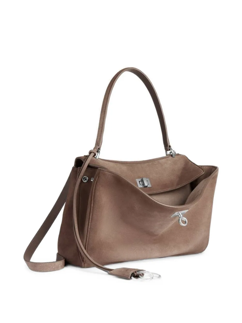Balenciaga Rodeo kleine leren tas met handgreep Beige
