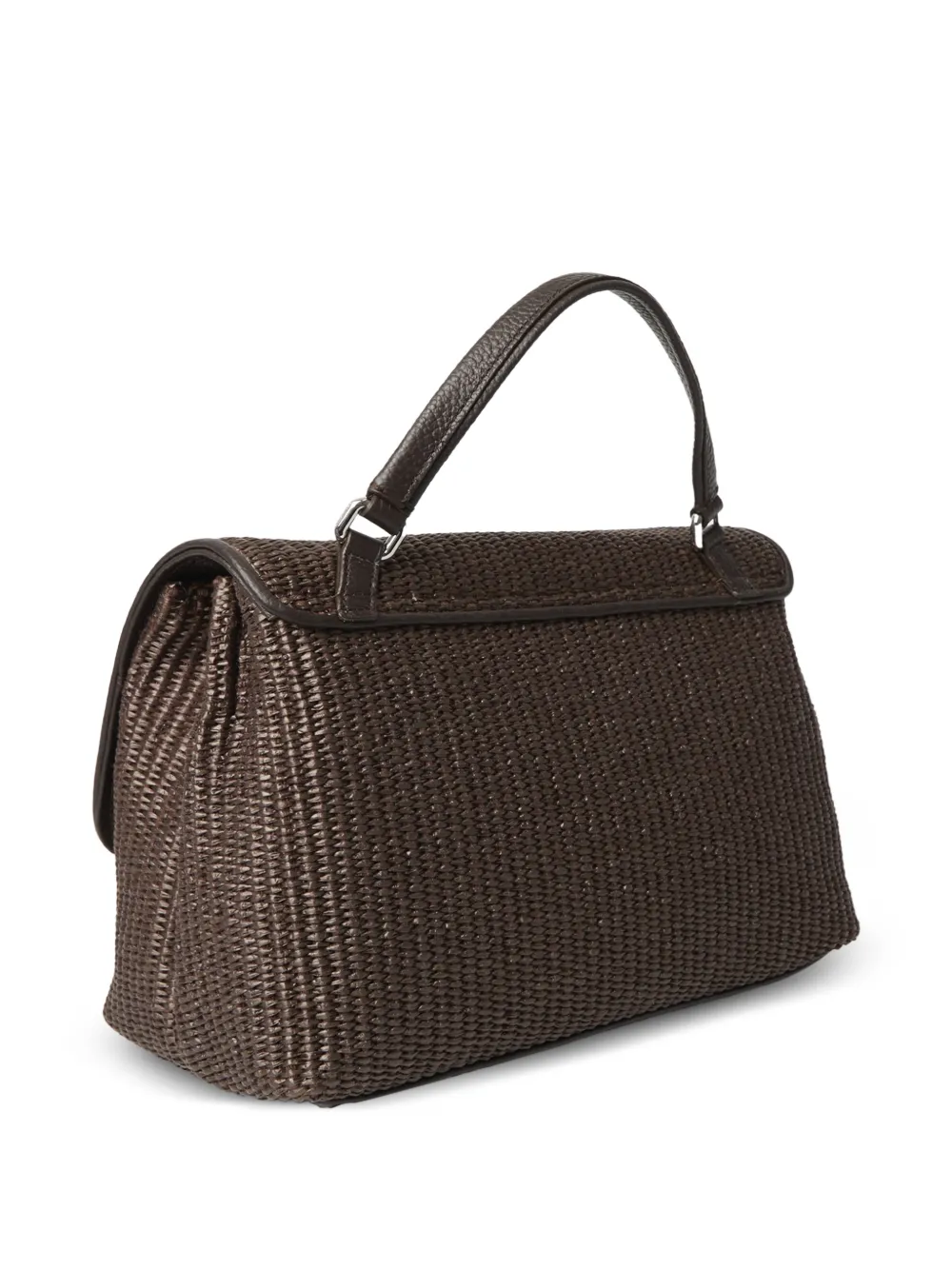  Zanellato Raffia Turn-lock Tote Bag - Brown 