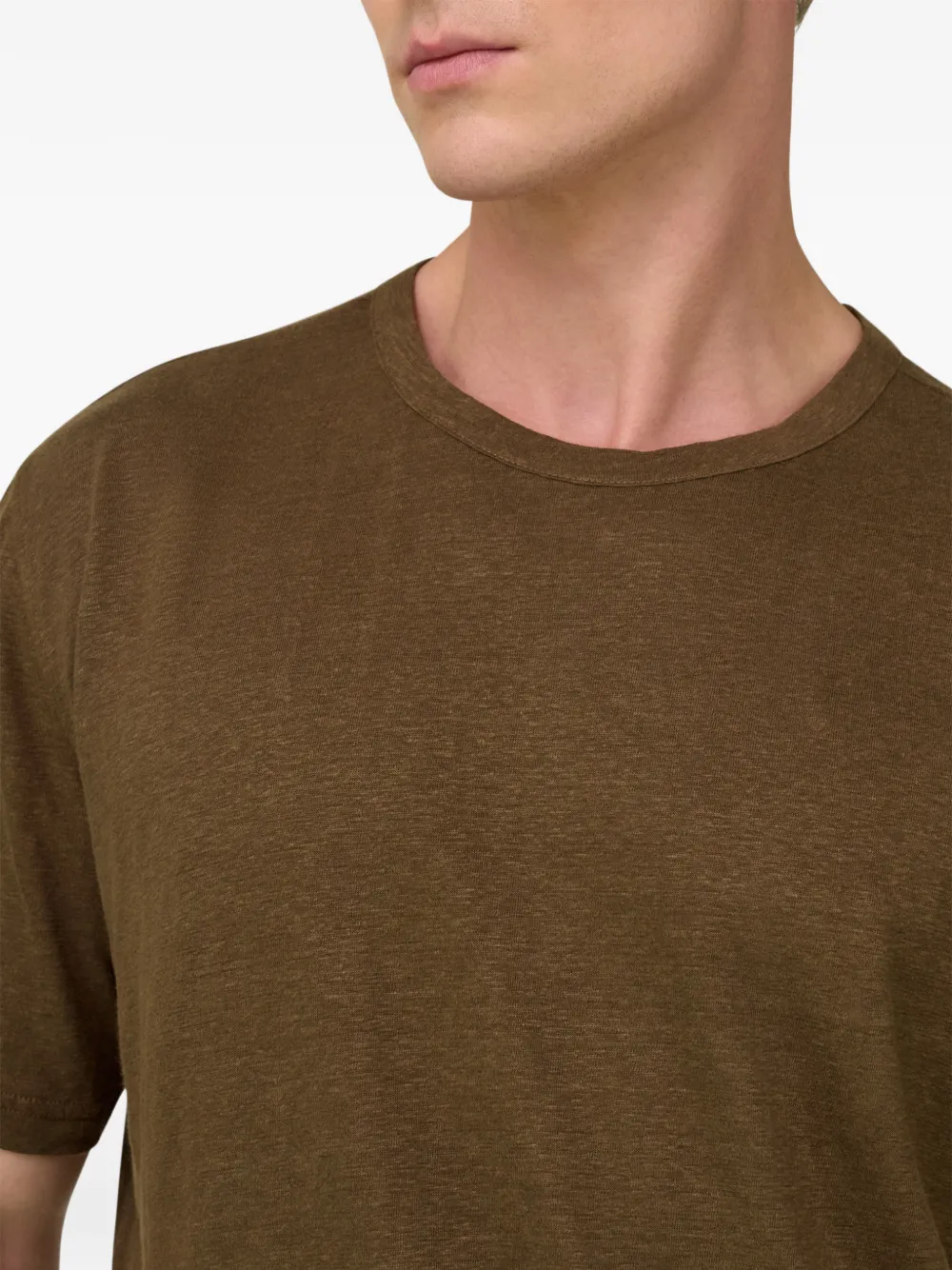 Boggi Milano T-shirt met ronde hals Bruin
