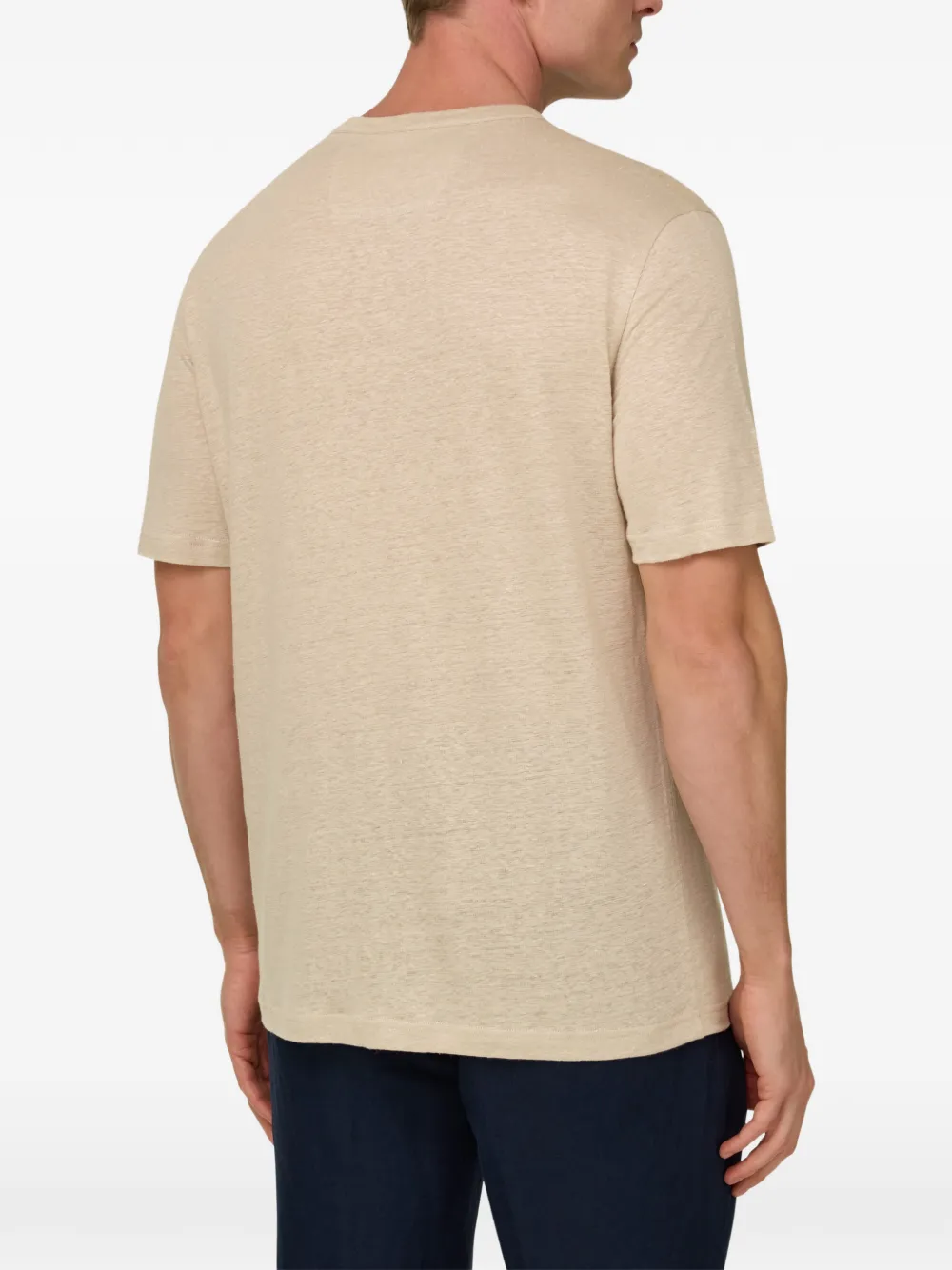 Boggi Milano T-shirt met ronde hals Beige