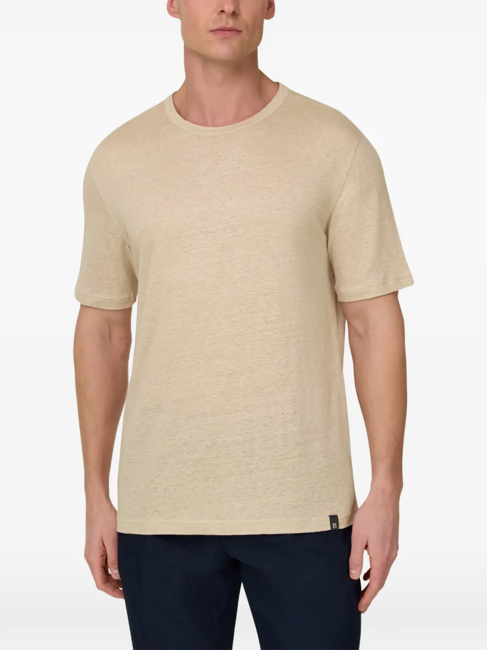 Boggi Milano T-shirt met ronde hals Beige