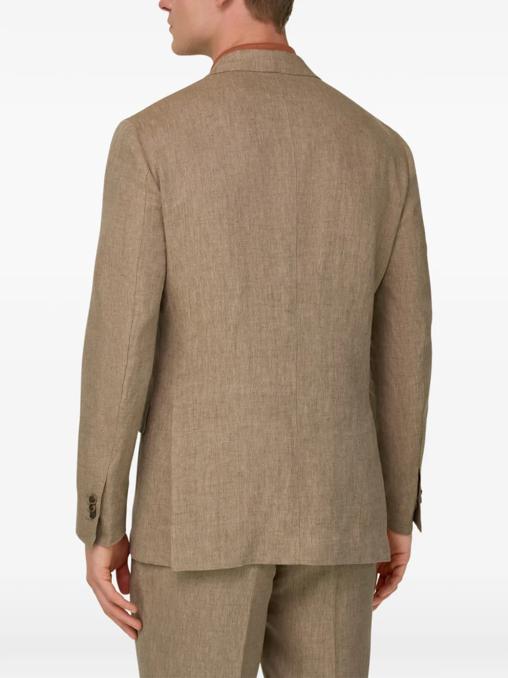 Boggi Milano Pak met enkele rij knopen Beige