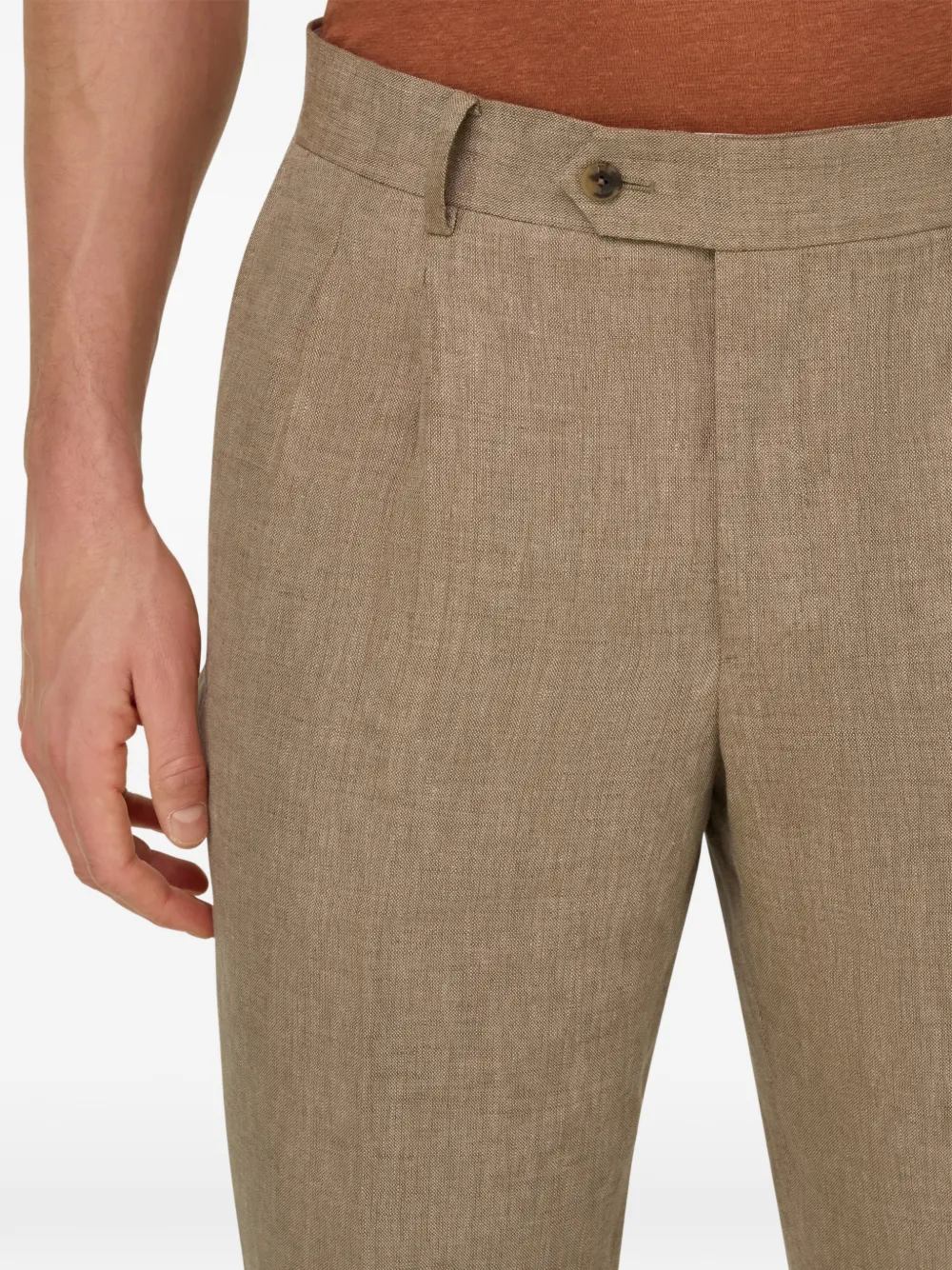 Boggi Milano Pak met enkele rij knopen Beige