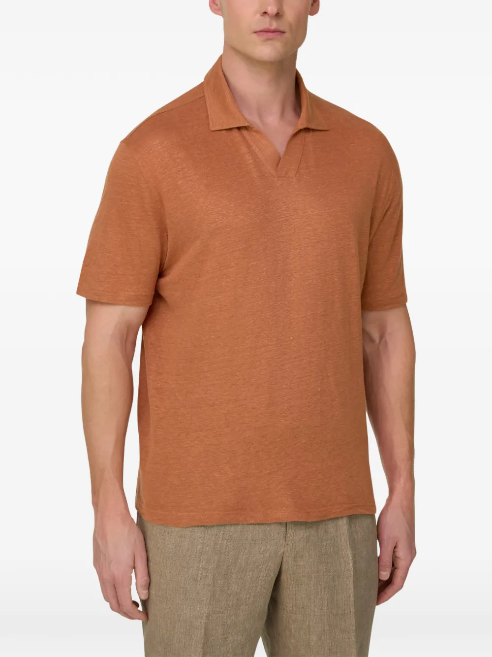 Boggi Milano T-shirt met V-hals Oranje