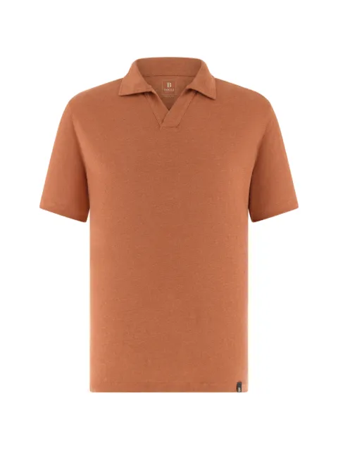 Boggi Milano stretch linen jersey polo shirt