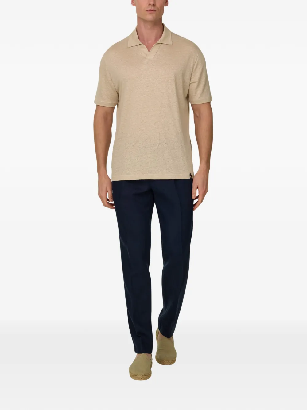 Boggi Milano T-shirt met V-hals Beige
