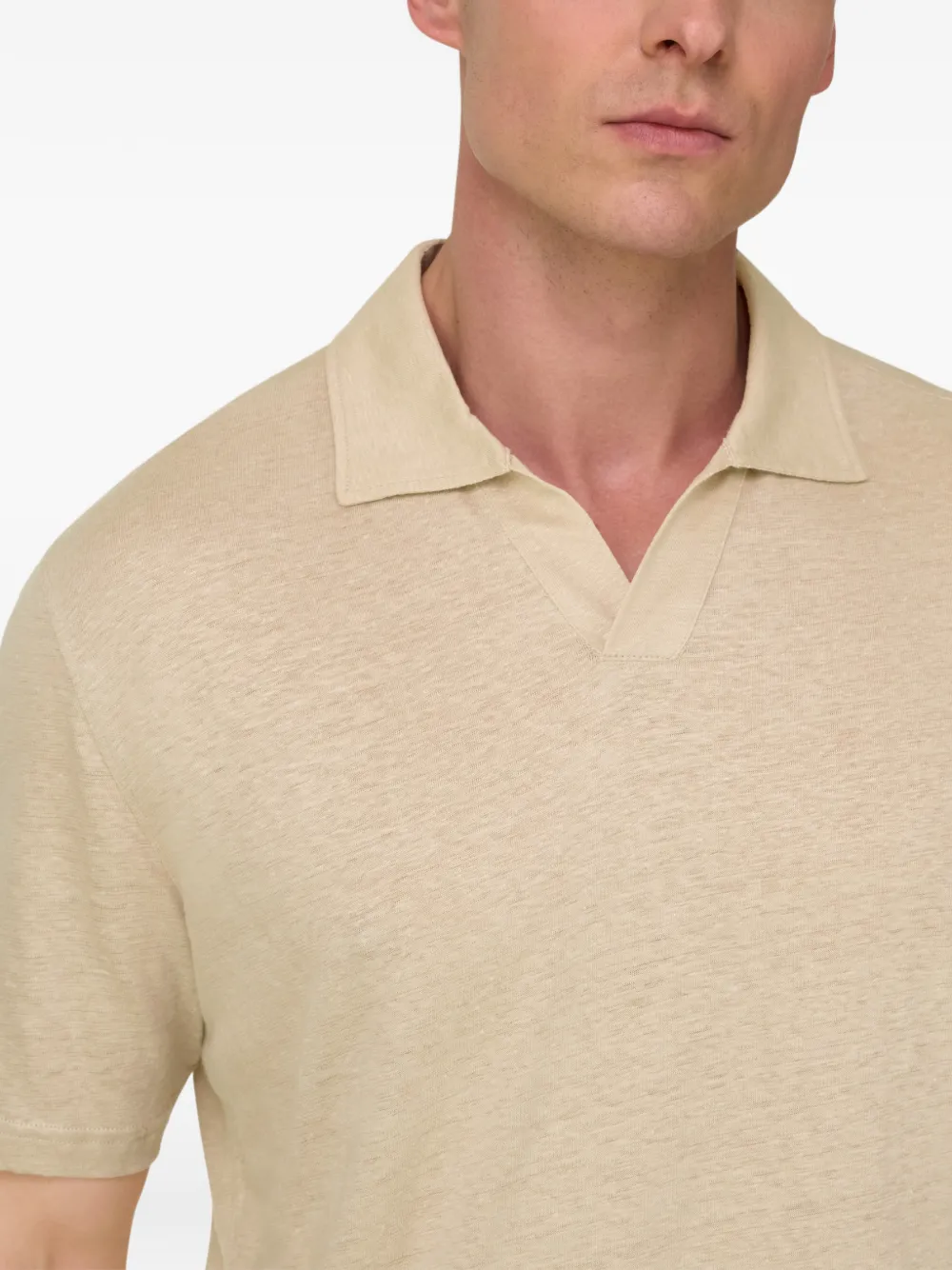 Boggi Milano T-shirt met V-hals Beige