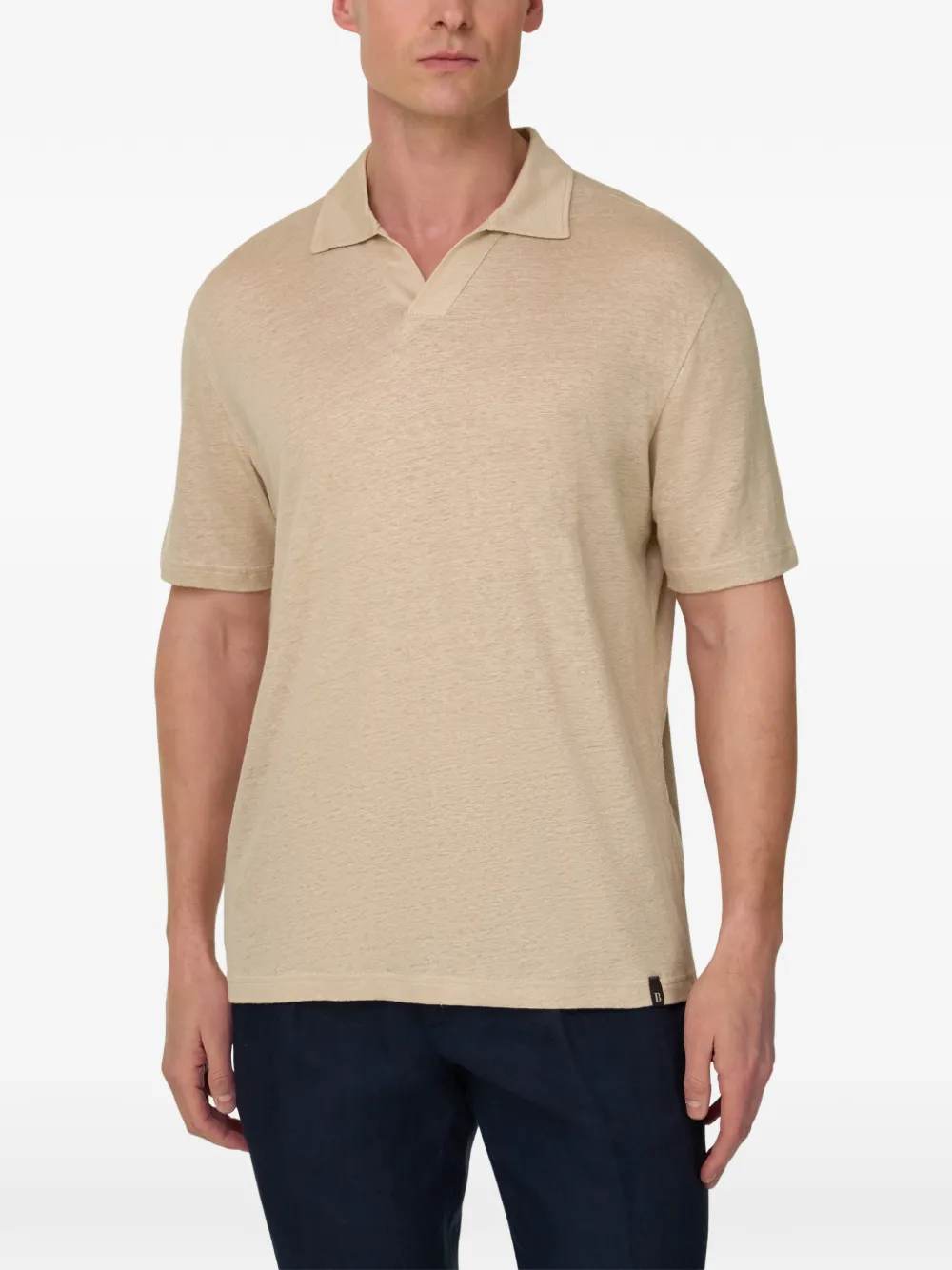 Boggi Milano T-shirt met V-hals Beige
