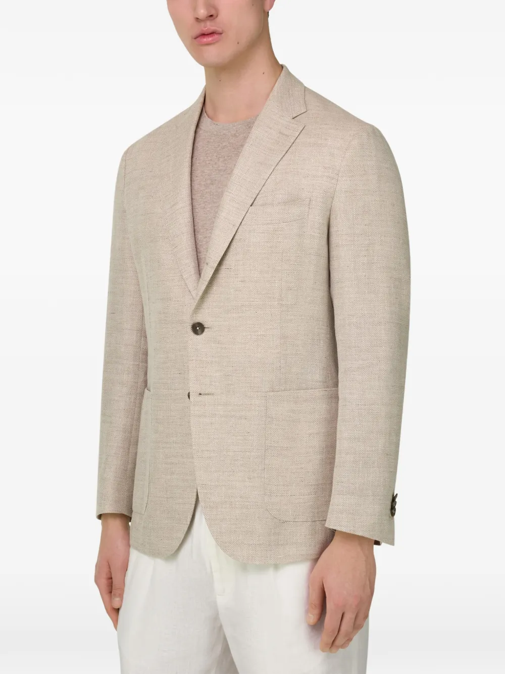  Boggi Milano Patch-pocket Blazer - Neutrals 