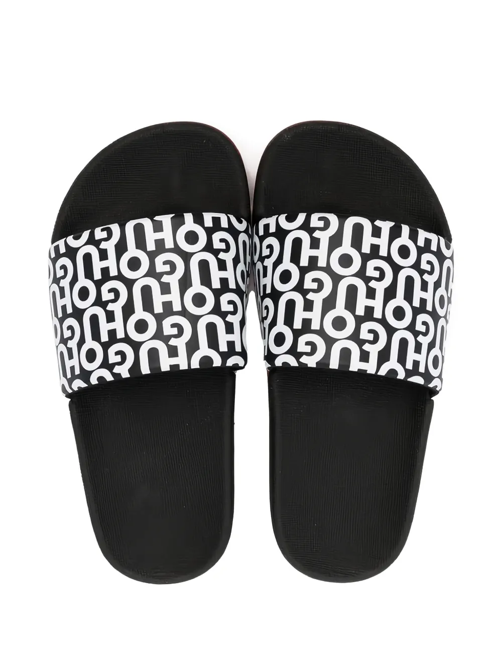 BOSS Kidswear logo slides Zwart