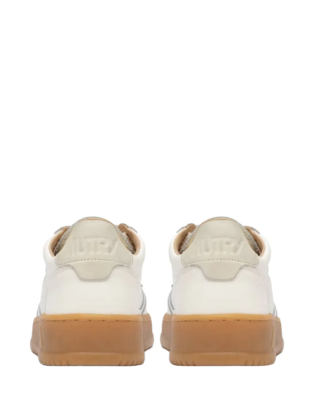 Autry Medalist leren sneakers met geperforeerde details Beige