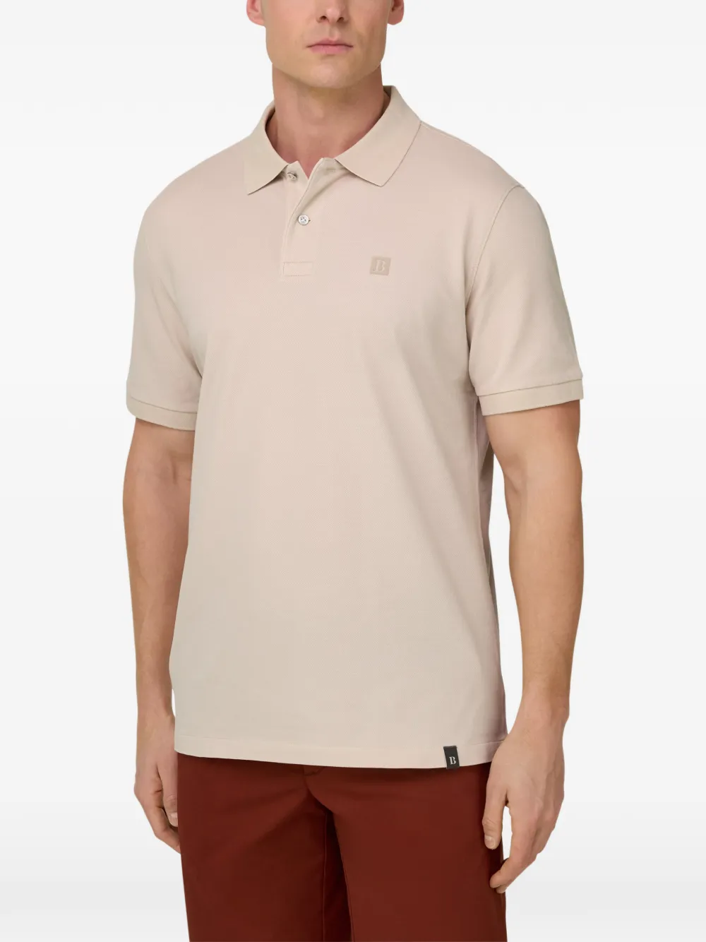 Boggi Milano Katoenen poloshirt Beige