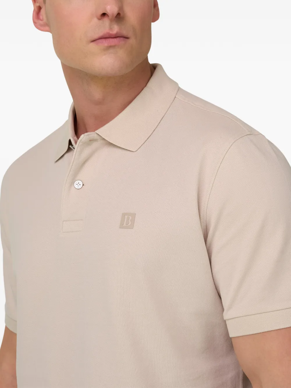 Boggi Milano Katoenen poloshirt Beige