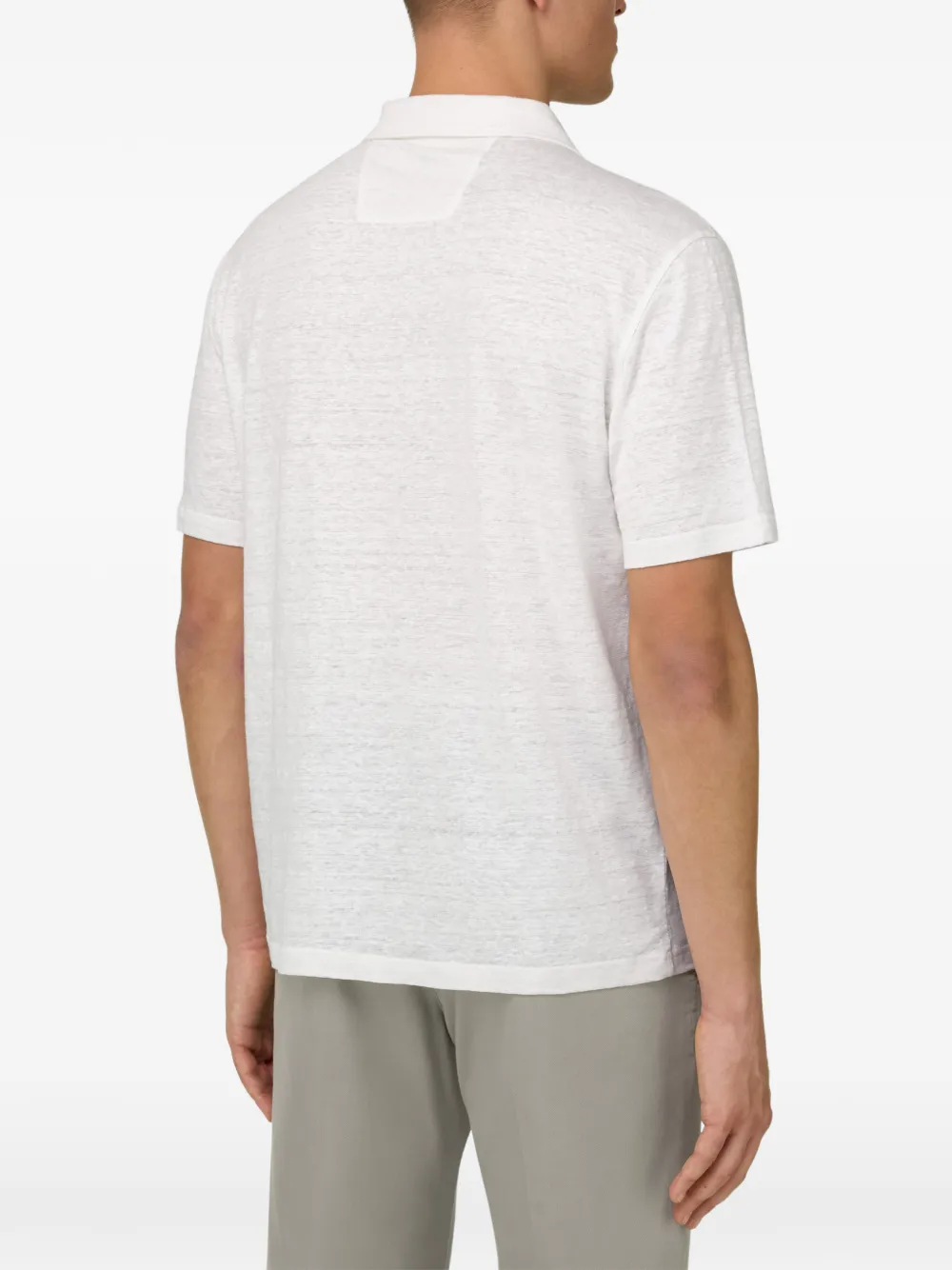 Boggi Milano T-shirt met open kraag Beige