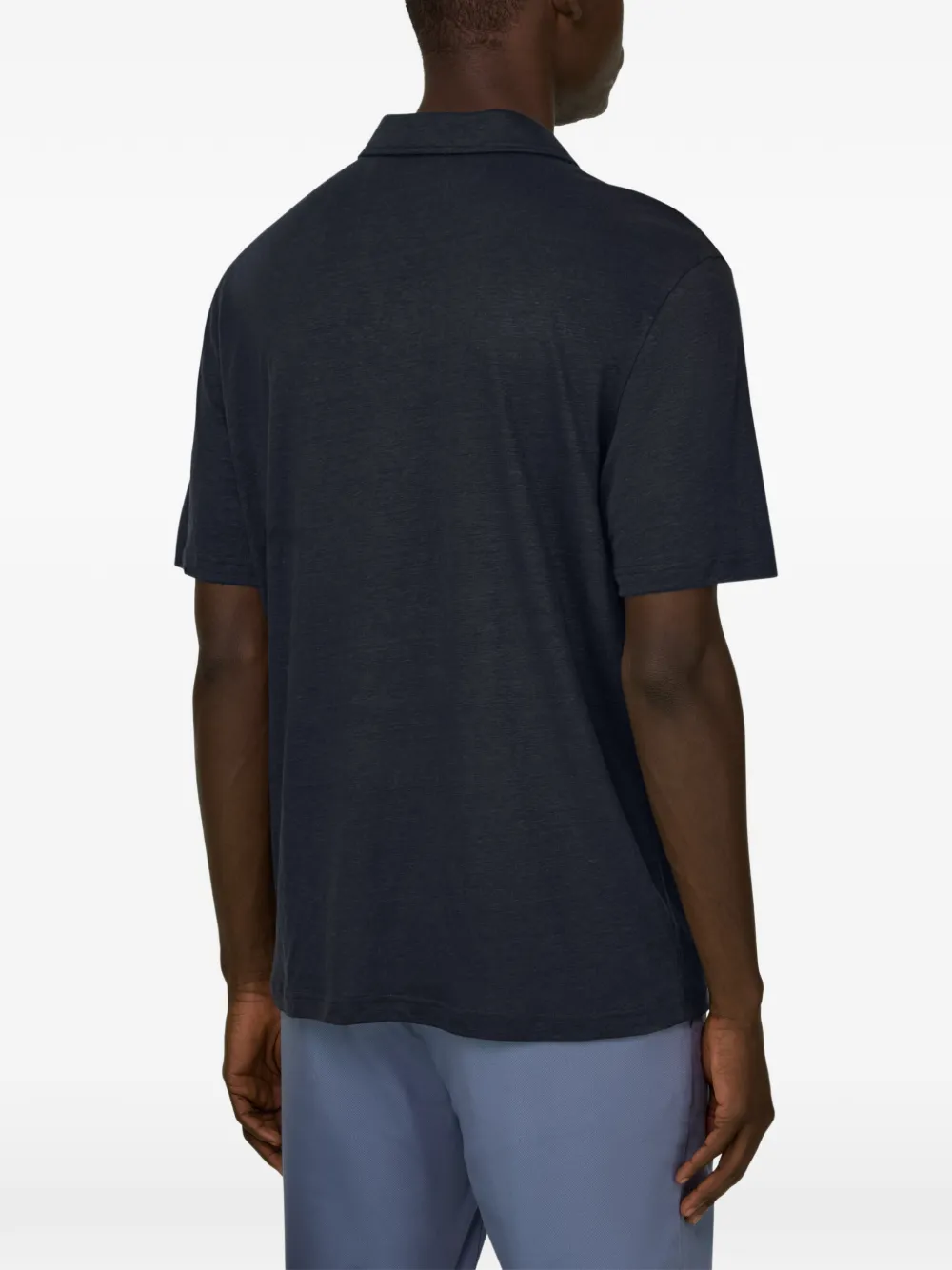 Boggi Milano Poloshirt met open kraag Blauw