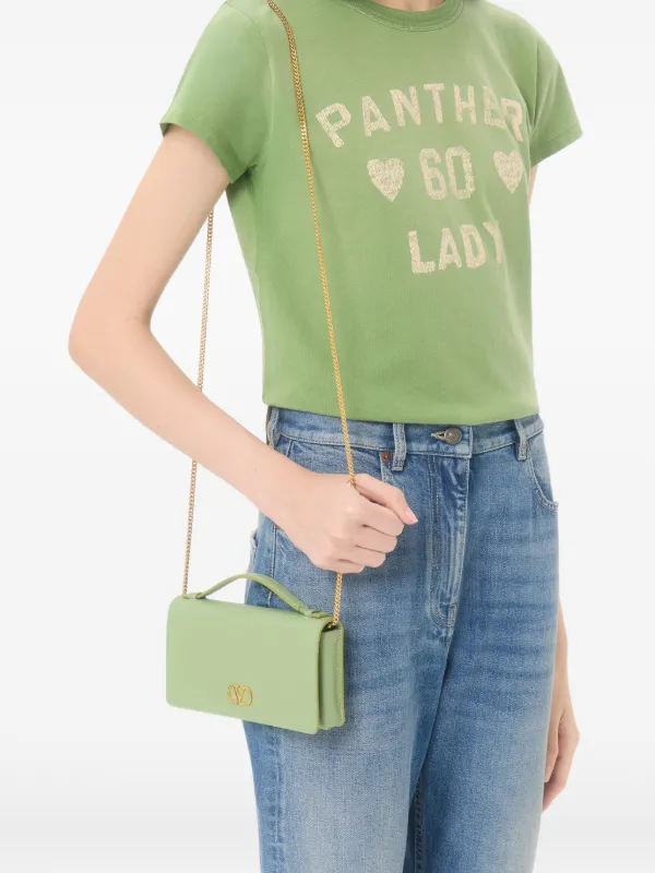 Valentino Garavani Vロゴ シグネチャー グレイニーカーフ チェーン 