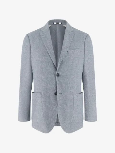 Boggi Milano B jersey micro textured jacket in a linen and cotton blend