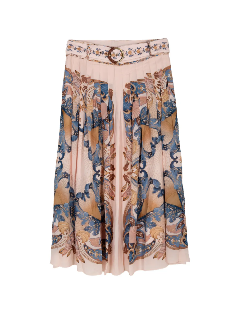 FARM Rio pleated belted maxi skirt - Rosa