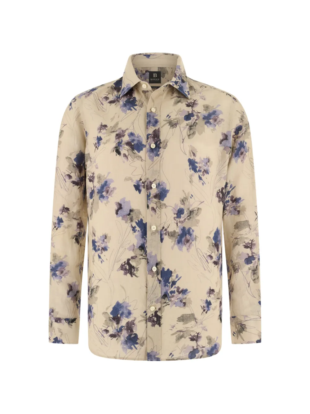 Boggi Milano floral-print shirt - Nude