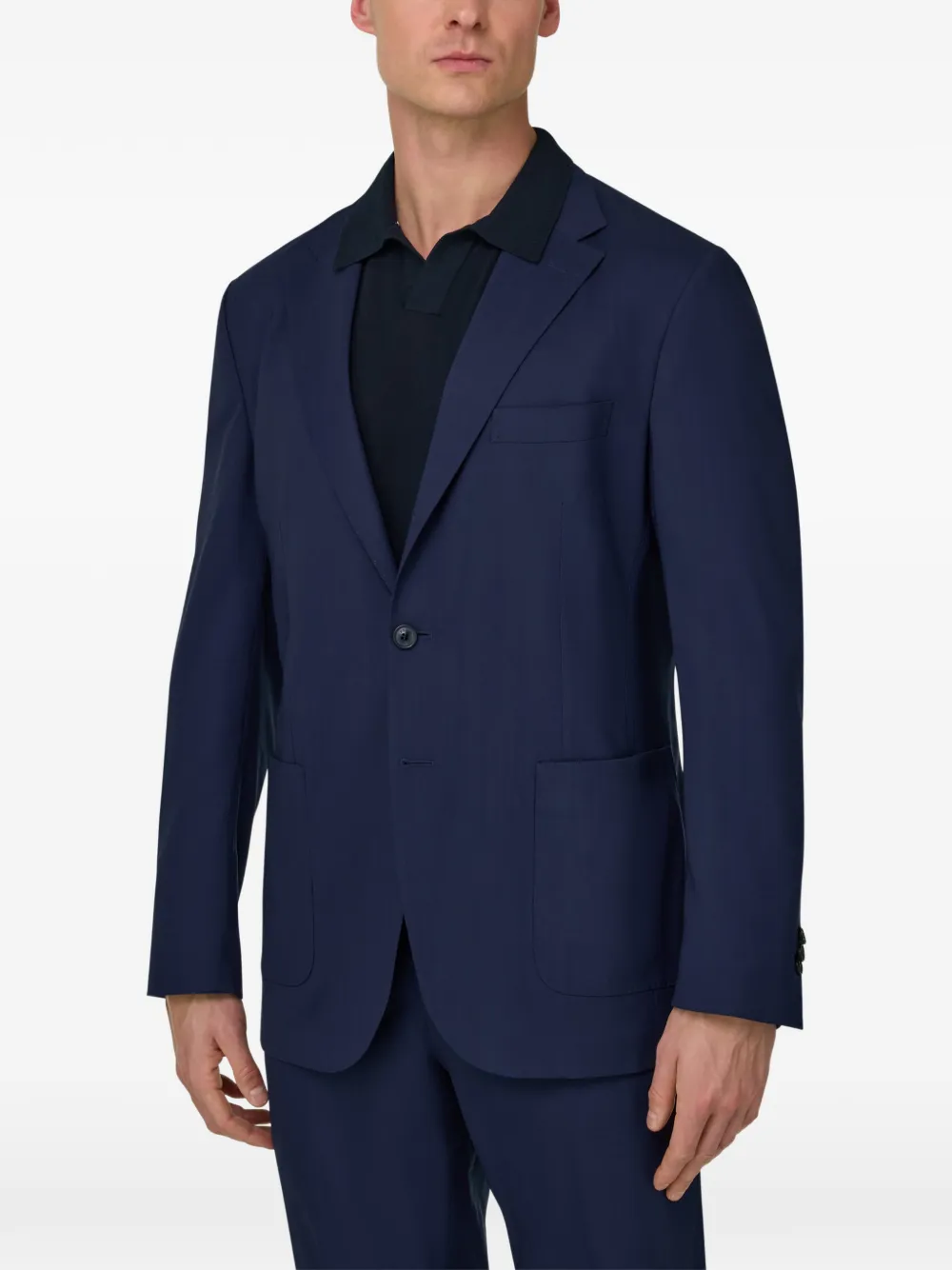 Boggi Milano Pak met enkele rij knopen Blauw