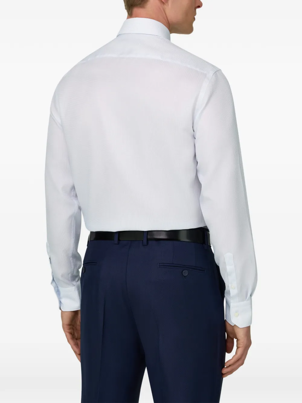 Boggi Milano Geruit overhemd Blauw