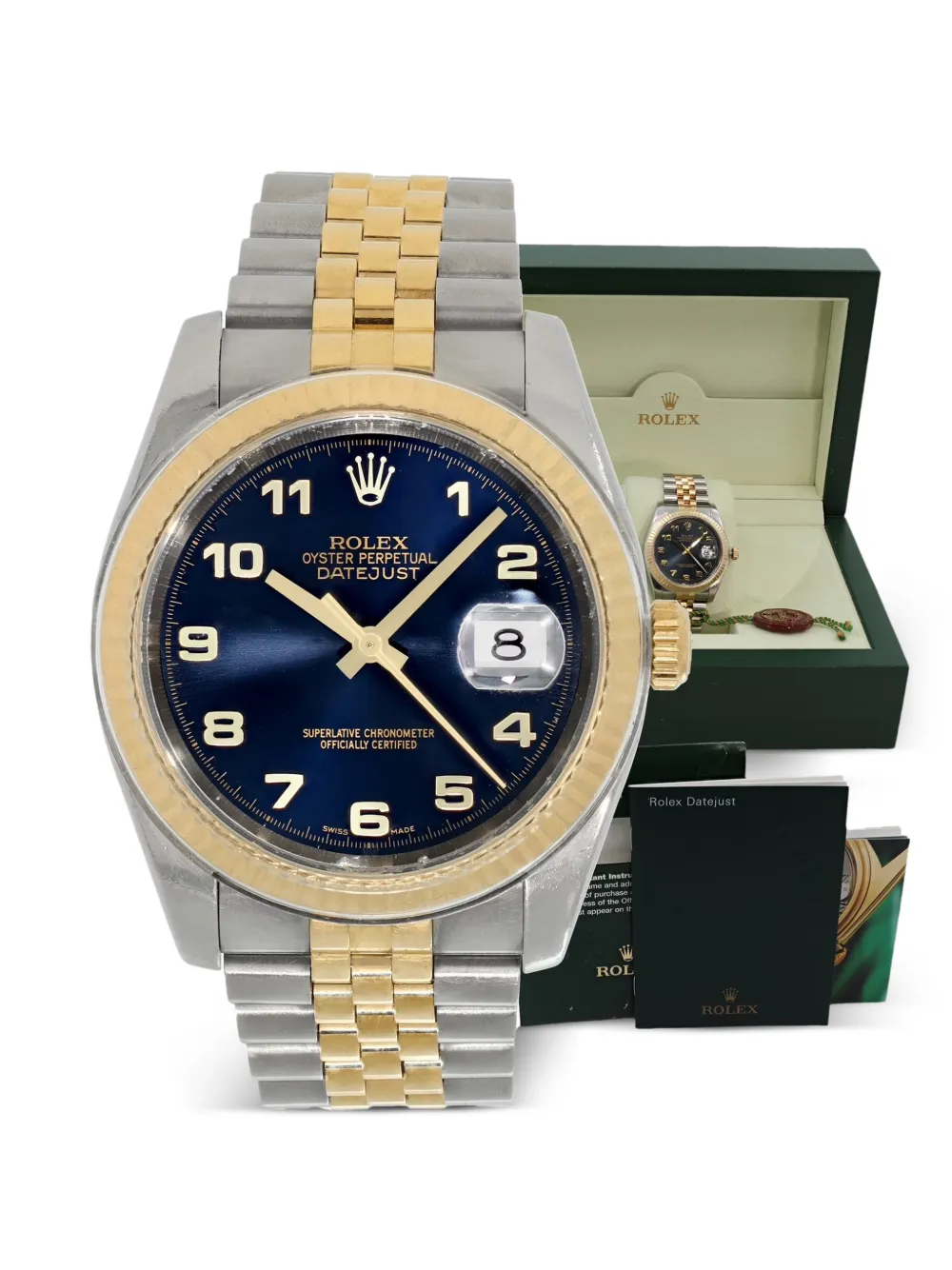 Rolex Oyster Perpetual Datejust 36mm Watch | Blue | FARFETCH ZA