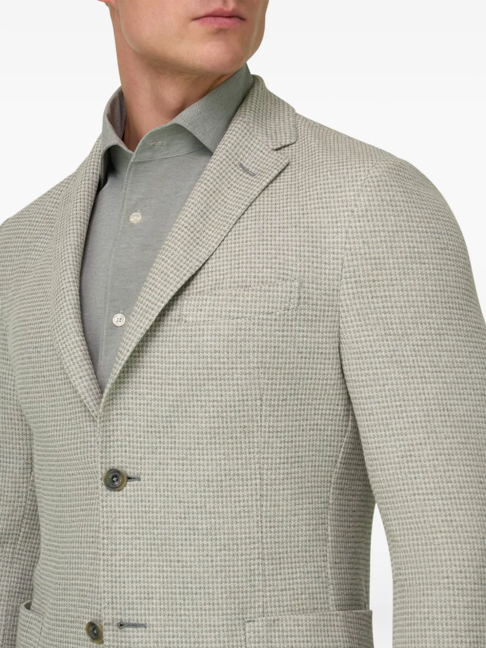 Boggi Milano Blazer met opgestikte zak Groen
