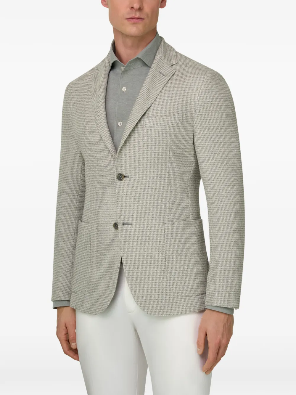 Boggi Milano Blazer met opgestikte zak Groen