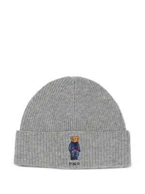 Polo Ralph Lauren Logo Beanie Hat | Grey | FARFETCH ZA