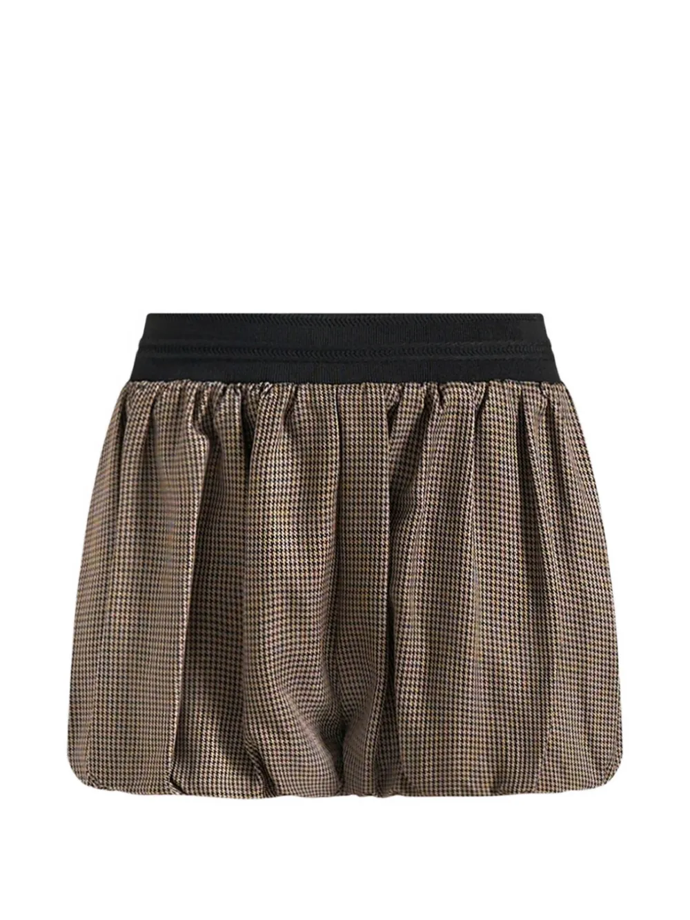 Manière De Voir balloon houndstooth shorts - Brown