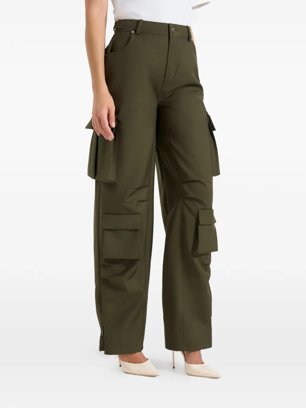 Manière De Voir flap pocket cargo trousers - Verde