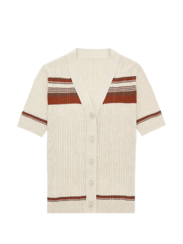 Fortela Clarisse Striped Cardigan in Neutrals