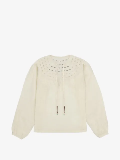 Fortela embroidered linen blouse
