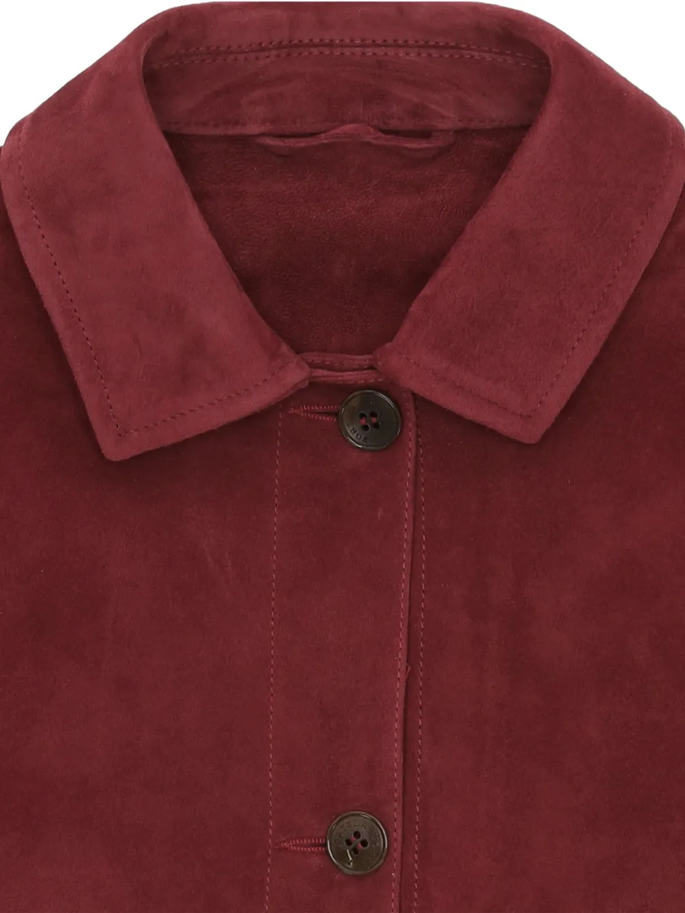  Fortela Suede Button Jacket - Red 