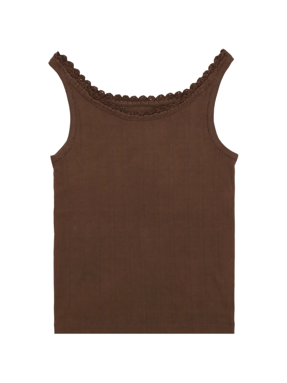 Fortela Claire crochet-trim tank top - Braun